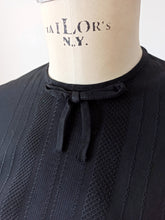 Load image into Gallery viewer, 1950s 1960s - Exquisite Black Rayon Blouse - Sz 42
