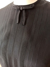 Load image into Gallery viewer, 1950s 1960s - Exquisite Black Rayon Blouse - Sz 42

