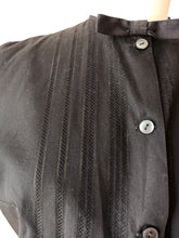 Load image into Gallery viewer, 1950s 1960s - Gorgeous Black Cotton Blouse

