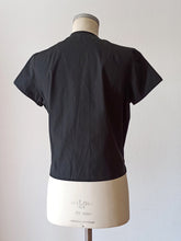 Load image into Gallery viewer, 1950s 1960s - Gorgeous Black Cotton Blouse
