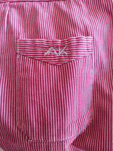 Cargar imagen en el visor de la galería, 1940s - AK - Gorgeous Red Stripes Workwear Blouse - Sz 50
