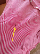 Cargar imagen en el visor de la galería, 1940s - Gorgeous Red Stripes Workwear Blouse - Sz 52
