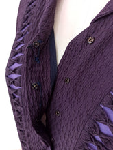 Cargar imagen en el visor de la galería, 1940s - Superb Dark Purple Rayon Dress - W33 (84cm)

