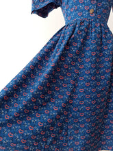Cargar imagen en el visor de la galería, 1940s - GERMANY - Gorgeous Cotton Dress - W28.5 (72cm)
