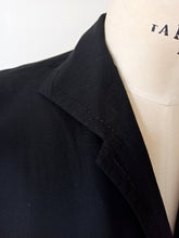 Cargar imagen en el visor de la galería, 1940s 1950s - Superb Black Rayon Silk Blouse - Sz 40
