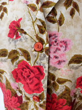 Cargar imagen en el visor de la galería, 1950s - WOLFF Fabrics - Roseprint Cotton Blouse - Sz 40
