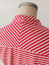Cargar imagen en el visor de la galería, 1940s 1950s - Gorgeous Candy Stripes Cotton Blouse - W27.5 (70cm)
