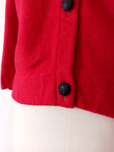 Load image into Gallery viewer, 1950s - BALLANTYNE, Scotland - Dark Pink Cashmere Cardigan - Sz Medium
