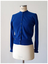 Charger l'image dans la galerie, 1950s - PRINGLE, Scotland - Royal Blue Cashmere Cardigan - Sz 38

