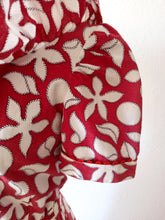 Charger l'image dans la galerie, 1940s - Adorable Puffed Sleeves Cotton Dress - W31.5 (80cm)
