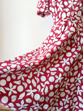 Charger l'image dans la galerie, 1940s - Adorable Puffed Sleeves Cotton Dress - W31.5 (80cm)
