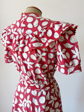Charger l'image dans la galerie, 1940s - Adorable Puffed Sleeves Cotton Dress - W31.5 (80cm)
