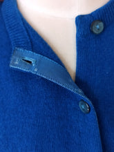 Charger l'image dans la galerie, 1950s - PRINGLE, Scotland - Royal Blue Cashmere Cardigan - Sz 38
