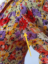 Charger l'image dans la galerie, 1930s - Charming Honeycomb Floral Crepe Dress - W29 (74cm)
