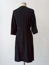 Load image into Gallery viewer, 1940s 1950s - Gorgeous Black Rayon Dress - W39 (100cm)
