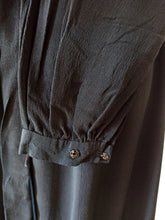 Cargar imagen en el visor de la galería, 1930s - Stunning Art Deco Black Rayon Crepe Dress - W28.5 (72cm)
