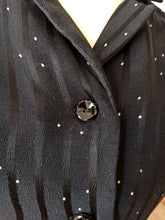 Load image into Gallery viewer, 1940s 1950s - Fabulous Black Flecked Rayon Blouse
