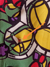 Charger l'image dans la galerie, 1940s - BELGIUM - Spectacular Green Abstract Rayon Dress - W29 (74cm)
