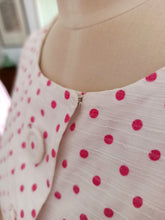 Load image into Gallery viewer, 1950s - Adorable Pink Dots Cotton Dress - W29 (74cm)
