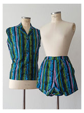 Load image into Gallery viewer, 1950s 1960s - DIAMOND, Italia - 2pc Blouse Short Cotton Set - Sz 48
