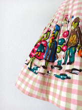 Load image into Gallery viewer, 1950s - MONTI, Italy - Adorable Novelty Cotton Dress - W24.5 (62cm)
