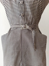 Load image into Gallery viewer, 1940s 1950s - Stunning Black &amp; White Vichy Cotton Dress - W27.5 (70cm)
