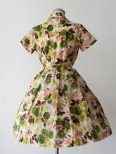 Load image into Gallery viewer, 1950s 1960s - FRANCE - Exquisite Roseprint Satin Dress - W28.5 (72cm)
