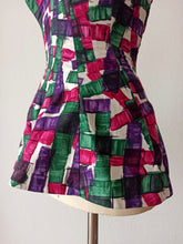 Load image into Gallery viewer, 1950s - SILHOUETTE, UK - Stunning Cotton Swimwear - Sz 36

