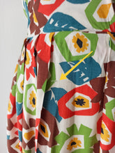 Charger l'image dans la galerie, 1940s - Lovely Colorful Rayon Dress - W28.5 (72cm)

