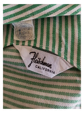 Charger l'image dans la galerie, 1950s - FLEISCHMAN, USA - Adorable Green Stripes Dress - W26 (66cm)
