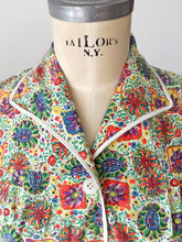 Load image into Gallery viewer, 1940s - QUERLUX, France - Gorgeous Colorful Cotton Dress - W33 (84cm)
