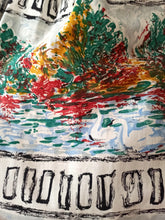 Cargar imagen en el visor de la galería, 1950s - Outstanding Novelty Print Cotton Dress - W28.5 (72cm)
