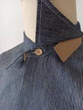 Load image into Gallery viewer, 1930s 1940s - A. BATALLA, Barcelona - Deadstock Blue Striped Cotton Shirt
