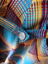 Cargar imagen en el visor de la galería, 1940s - Gorgeous Petrol Blue Cotton Dress - W34 (86cm)

