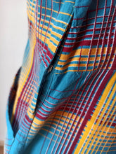 Cargar imagen en el visor de la galería, 1940s - Gorgeous Petrol Blue Cotton Dress - W34 (86cm)
