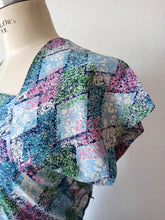 Cargar imagen en el visor de la galería, 1940s - L.D.D.B - Precious Mosaic Print Cotton Dress - W30 (76cm)
