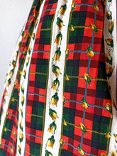 Load image into Gallery viewer, 1950s 1960s - GERMANY - Adorable Tartan Floral Cotton Dress - W35 (88cm)
