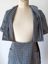 Load image into Gallery viewer, 1940s - LA LOUVE OR, France - Cute Checked Cotton Dress - W31.5 (80cm)
