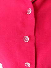 Load image into Gallery viewer, 1950s - Gorgeous Raspberry Red Rayon Blouse - W30.5 (78cm)

