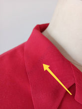 Load image into Gallery viewer, 1950s - Gorgeous Raspberry Red Rayon Blouse - W30.5 (78cm)

