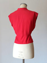 Load image into Gallery viewer, 1950s - Gorgeous Raspberry Red Rayon Blouse - W30.5 (78cm)
