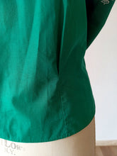 Load image into Gallery viewer, 1950s - Gorgeous Green Embroidery Cotton Blouse - W47 (120cm)
