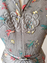 Load image into Gallery viewer, 1930s - MODELL, Germany - Outstanding Trapunto Birds Silk Dress - W26 (66cm)
