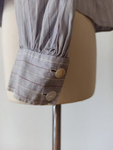 Load image into Gallery viewer, 1940s - Gorgeous Striped Cotton Blouse - W34 (86cm)
