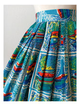 Load image into Gallery viewer, 1950s 1960s - BOUSSAC, France - Van Gogh Boats Novelty Skirt - W24 (60cm)
