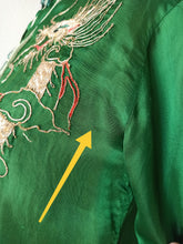 Load image into Gallery viewer, 1940s 1950s - Exquisite 3pc Green Liquid Silk Chinese Pajama
