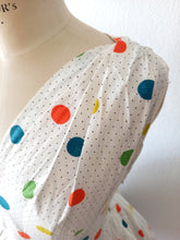 Load image into Gallery viewer, 1950s - BOUSSAC, Paris - Adorable Cotton Dress - W32 (80cm)
