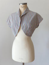Laden Sie das Bild in den Galerie-Viewer, 1940s - Gorgeous Rainbow Stripes Bolero Dress - W31 (78cm)
