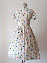 Cargar imagen en el visor de la galería, 1950s - BOUSSAC, Paris - Adorable Cotton Dress - W27 (68cm)

