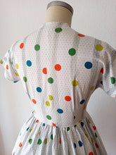 Cargar imagen en el visor de la galería, 1950s - BOUSSAC, Paris - Adorable Cotton Dress - W27 (68cm)
